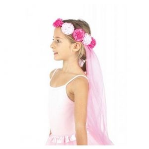 Ruedelafete Couronne de fleurs avec voile