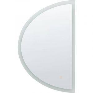 Beliani Miroir de salle de bain LED BEZONS 49 cm 80 cm Argent&eacute;