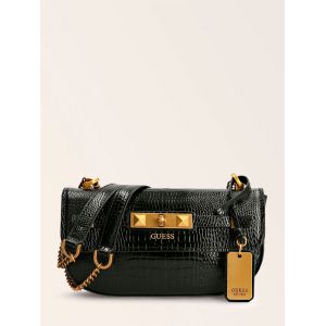 Image de Guess <p>Sac bandoulière <strong> Raffie Croco</strong>. <br />Il comprend un compartiment avec 2 petites poches plates dont une poche zippée. <br />Poche plate au dos. <br />Bandoulière avec chaîne, longueur env. 110/130 cm. <br />Détail métallique avec