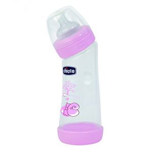 Image de Chicco 70721 - Biberon coudé 250 ml avec tétine en silicone (0 mois +)