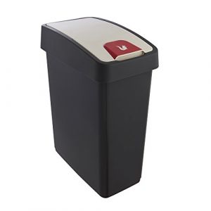 Image de Keeeper Poubelle Premium avec couvercle à charnière, Soft Touch, 25 l, Magne, Gris Graphite