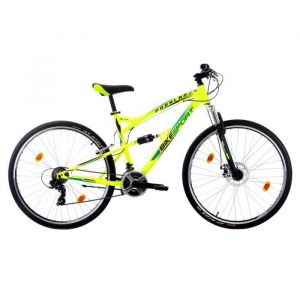 VTT BIKESPORT PARALAX 29"x480, F.DISC, 21 Vitesses, Cadre Acier Semi-rigide - Neon Vert