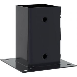 VidaXL Bases de poteau carrées 12 pcs anthracite 81x81 mm