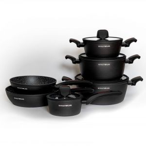 Royalty Line Batterie De Cuisine 10 Pièces Noir Roylaty Line Rlt01010-Blk