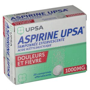 Upsa Aspirine 1000 mg - 20 Comprim&eacute;s effervescents