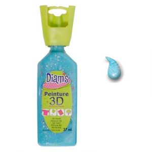 Diam's Peinture 3D Bleu lagon effet glacé - 37ml