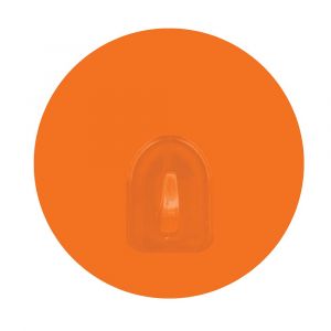 MSV Crochet transparent sur fond rond 8cm orange