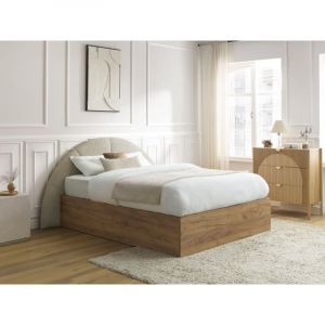 Bobochic Lit coffre DORIAN tissu bouclette
