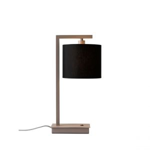 Lampe de table Boston sable abat-jour noir