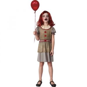 Ciao- Horror Creepy Clown costume déguisement fille (Taille 7-10 ans)
