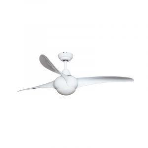 Ventilateur de plafond avec lumière intégrée de couleur blanche Capri Blanc Led Bastilipo