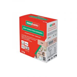 PAREXLANKO - Joint Souple tous Supports - Daim - Joints de Carrelage de 2 &agrave; 15 mm Soumis &agrave; de Fortes Sollicitations et R&eacute;novation - Sol et Mur - Int&eacute;rieur et Ext&eacute;rieur - 2,5 kg