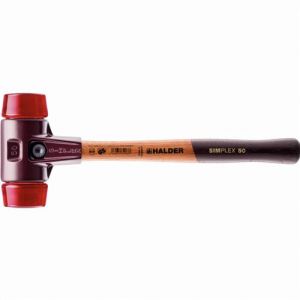 Maillet HALDER SIMPLEX Plastique avec boîtier en fonte malléable et manche en bois - D=50 mm - 3006.050