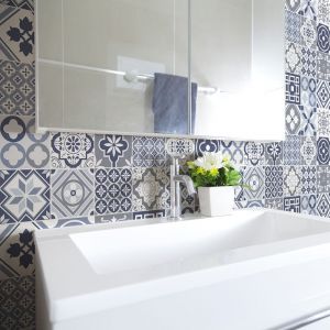 Stickers muraux - Sticker Mural Carrelage adhésif Cuisine Salle de Bain - 24 Stickers CARRELAGES KENJA - 24stickers10x10cm