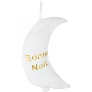 Image de Coussin Déco Musical "Lune" 30cm Blanc