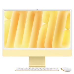 Apple iMac 24" écran rétina 4,5K 256 Go SSD 16 Go RAM Puce M4 CPU 8 cours GPU 8 cours Jaune