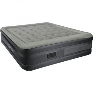 Ml-design - Matelas Gonflable pour 2 Personnes 203 x 157 x 47 cm, Certifié tüv, avec Pompe à Air Électrique 230V, Gris, Lit Simple Autogonflant,