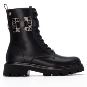 Xti Bottines militaires Femme Noir - Chaussures confortables et polyvalentes - Mode d&eacute;contract&eacute;e - Mod&egrave;le 14443101 (Taille36)