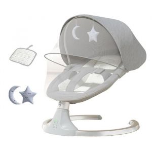 Transat Bebe Electrique Magic Zc Balancelle B&eacute;b&eacute; Multifonctionnel 5 Vitesses De Balancement Bluetooth Musiqu 3 Vitesses De Minuterie