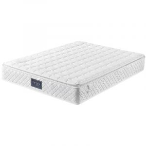 Matelas 160x200 - Ergonomique 2 Personnes - 7 Zones de Soutien - Mousse OEKO-TEX - Respirant Blanc