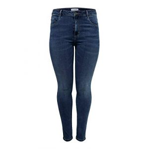 Only Carmakoma NOS Caraugusta Hw SK DNM Jeans MBD Noos Skinny, Bleu (Medium Blue Denim Medium Blue Denim), 44/L32 (Taille Fabricant: 44) Femme