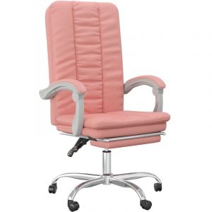 VidaXL 349721 Fauteuil inclinable de bureau Rose Similicuir