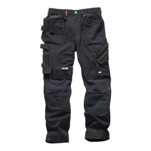 Scruffs Pantalon de travail Pro Flex Plus, noir, taille 38, longueur 76 cm