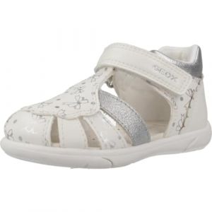 Geox Gar&ccedil;on Fille B Sandal ZAPITO Girl, White/Silver, 25 EU