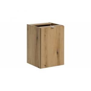 Meublorama - Meuble de rangement salle de bain vano – Panier à linge – Chêne – L40 × P39 × H57 cm – à suspendre