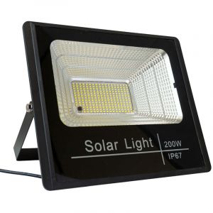 Projecteur solaire LED d'extérieur avec panneau solaire 600 Lumens 300W