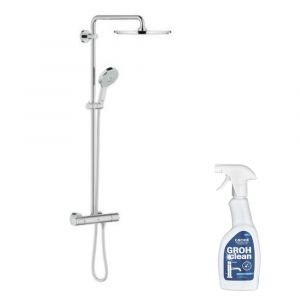 Image de Grohe Colonne douche thermostatique Rainshower System 310 + Nettoyant robinetterie Clean