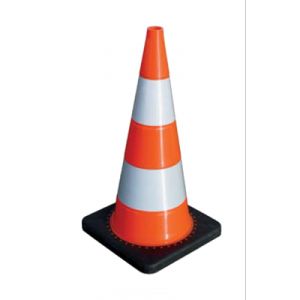 Taliaplast 520802 - Cône pvc rétroréfléchissant classe 2 hauteur 75 cm