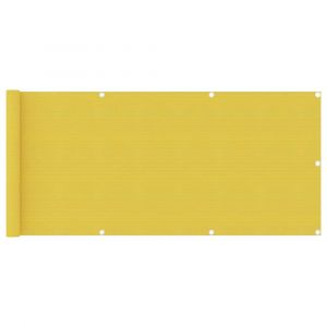 Écran de balcon brise pare vue protection confidentialité 75 x 400 cm PEHD jaune 02_0010193
