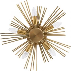 Applique Murale 5 Ampoules Lydia - Métal Doré