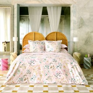 Anne de Solène Housse de couette satin rose clair 240x220 cm