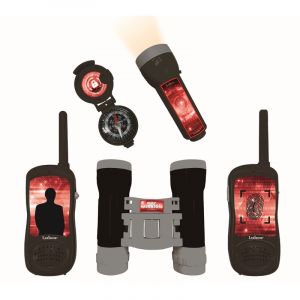 Lexibook Spy Mission, Set d'aventurier pour Enfants, Talkie-Walkies 120m, Jumelles, Boussole, Lampe Torche, RPTW12SPY