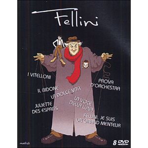 Coffret Fellini 8 DVD : La Dolce Vita / Juliette des esprits / Il bidone / I Vitelloni / La Voce della luna / Répétition d'orchestre / Fellini, je suis un grand menteur