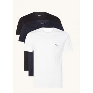 Hugo Boss BOSS pour homme. Pack 3 T-Shirts RN Clsico noir, bleu, blanc