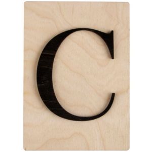 Rayher Lettres en bois déco façon Scrabble - 14,9 x 10,5 cm - C