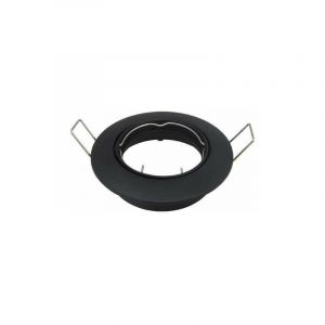 Image de Support encastrable rond orientable Noir - Noir - Sans douille