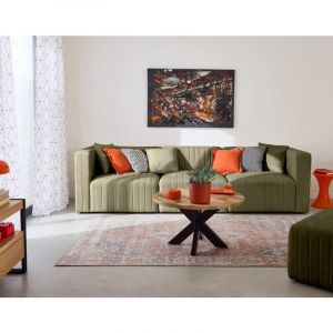 Nova - canapé modulable 3 places - en velours - Vert