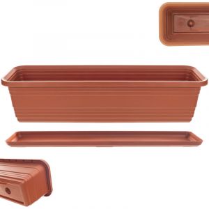 Pot de Fleur de Balcon Pot de Fleur 60 cm + Support en Brique - Kadax