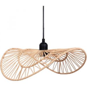 Suspension - Ozanna - Abat-jour cordes en papier tress&eacute;es - 65 cm diam&egrave;tre - Style boh&egrave;me