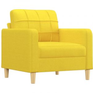 VidaXL Fauteuil Jaune clair 60 cm Tissu Jaune clair
