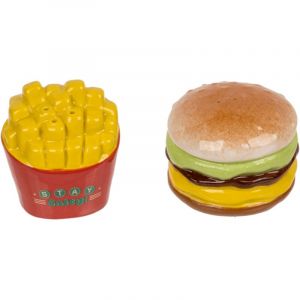 Out Of The Blue Salière Et Poivrière Burger Et Frites En Céramique