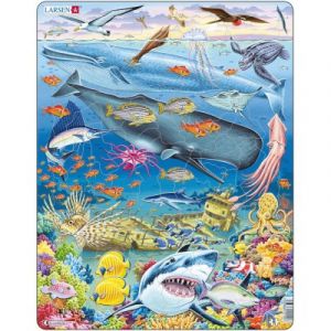 Larsen Puzzle Cadre - Baleine, Requin et Fonds Marins