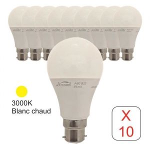 Arcotec Jamais utilisé] Lot de 10 ampoules led B22 standard 11,1W 1055Lm 3000K - garantie 2 ans