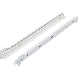 Hettich Paire de coulisses à galets FR402 L.300 mm - Charge 25 kg - Blanc - 1058344