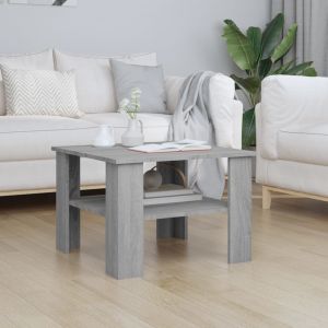 VidaXL Table basse Sonoma gris 60x60x42 cm Bois d'ingénierie
