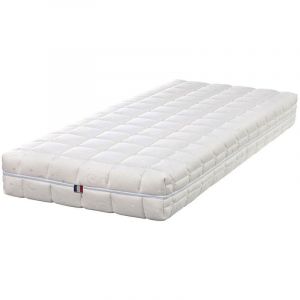 Lot de 2 matelas face été latex naturel 70 kg/m3 face hiver mémoire de forme 60 kg/m3 70x190 x 22 cm souple - spécial sommier electrique - déhoussable